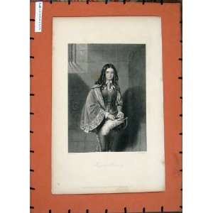  Antique Portrait Margaret Ramsay Woman Lady Girl 1850 