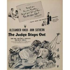  1949 Movie Ad Judge Steps Out Alexander Knox RKO FIlm 