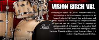   is for a Pearl VBL Vision BirchLacquer 5pc Drum Set with Hardware