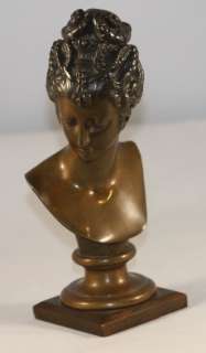 Exquisite Antique Bronze Bust of a Victorian Woman  