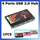 High Speed 4 PORT USB 2.0 HUB Cassette Novelty