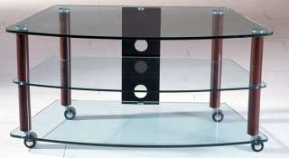 Modern Glass TV Stand / Caster 42 Plasma LCD TV   NEW  