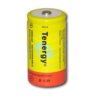 Tenergy D Size Rechargeable Battery 1.2V 5000mAh NiCD  