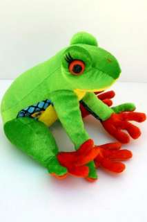 ABC Build A Bear Tree Frog Girl Scout Plush Stuffed Green Orange 