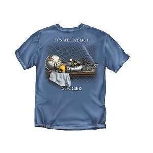   All About Soccer T Shirt (Slate Blue)   AB 135S