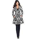    XOXO Coat, Margo Printed Fit & Flare Trench  