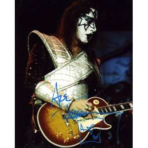 Ace Frehley Kiss Live Playing Guitar Autographed Unpublished Signed 
