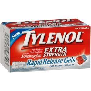  TYLENOL EXTRA STRENGTH RAPID RELEASE GELS 50EA Health 