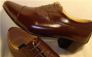 ITALO mens shoes BROWN CUBAN HEEL US size 11 W  