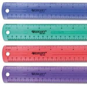  Acme   Westcott Jeweltone Plastic Ruler Ruler,12Plastic 