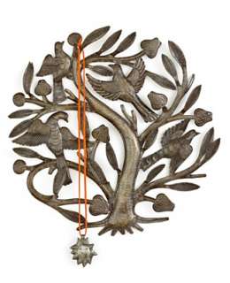 Heart of Haiti Jewelry Hanger, Birds in a Breadfruit Tree