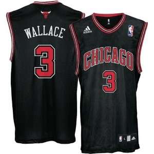 Adidas Chicago Bulls #3 Ben Wallace Black Replica Basketball Jersey