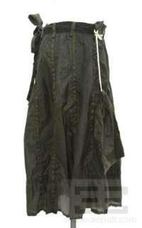 Calypso Olive Green Parachute Midi Wrap Skirt O/S  