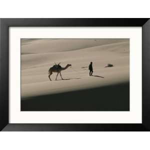  John Hare Leads His Camel Through the Dunes of the Sahara 