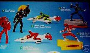 SET OF 6 POWER RANGERS TOYS   2005 MCDONALDS   MIB  