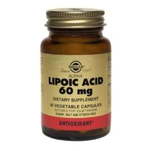  Alpha Lipoic Acid 60 mg Vegetable 60 Capsules Health 