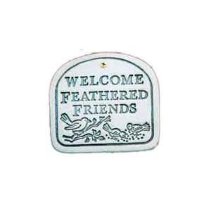  Amaranth Stoneware Ltd Welcome Feathered Friends Plaque 