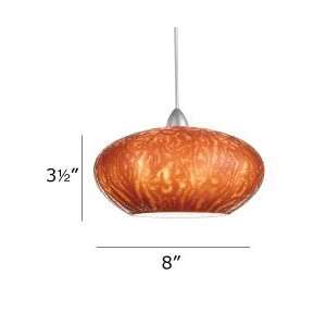  Qp551 Am/Bn   Amber / Brushed Nickel Brulee Pendant With 