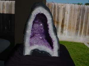 LARGE AMETHYST BRAZILIAN CATHEDRAL GEODE VERY NICE e828  