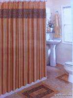 4pc Bath Rug Set Animal Brown Leopard Print Bathroom Shower Curtain 