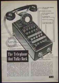 Isophone first Answering Machine 1946 Telephonograph  