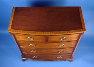 Antique Mahogany Bowfront Chest of Drawers Dresser  