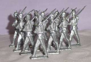 LOT OF 10 OLD ANTIQUE HAND MADE CAST LEAD TOY SOLDIERS  
