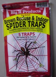 BROWN RECLUSE HOBO SPIDER TRAPS Safe Effective 5 traps 675689150010 