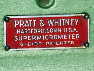 Pratt & Whitney Super Micrometer 25.5 x 7.125  