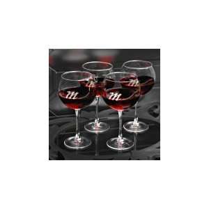   Contempo Personalized Red Wine Glasses, Set of Four