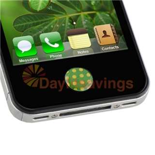 For Apple iPhone 4 4S Pull Leather Case Skin Pouch+Dot Home Button 