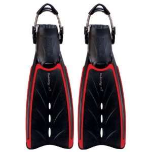   Heel Scuba Diving & Snorkeling Fins with Spring Heel Strap  Red (Size