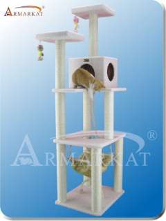 73 High Armarkat Cat Tree Pet Condo Furniture IVORY  