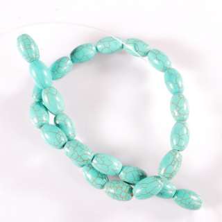 howlite turquoise peculiar gemstone barrel shape loose beads 1 strand 