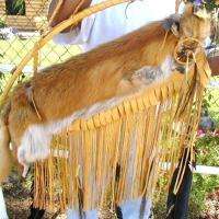 Native Amer Ceremonial RED FOX FUR QUIVER Bow Arrow Set  