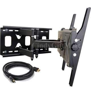 dual arm articulating TV wall mount LCD HDMI Cable 1SR  