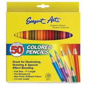 Sargent Art Colored Pencils   Colored Pencils, Set of 50 