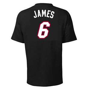 Miami Heat Lebron James Big and Tall BLK Jersey T Shirt  