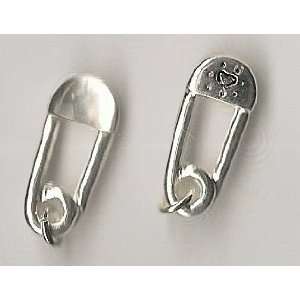  Jewelry/Charms Silver Plated Baby Safety Pin w/Heart 