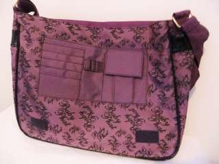 Womens BABY PHAT Lavender Messenger Handbag Gothic Bad Girl Logo 
