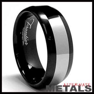 Two Tone Tungsten Ring Wedding Bands Mens Fashion Ring  