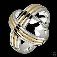 Silver & Gold Rings Wedding Band Engagement Ring Bands  
