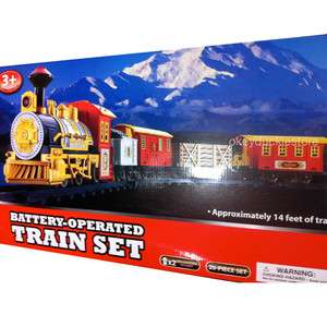 14 FEET TRACK Battery Operated 20 Piece Train Set for Christmas Tree 