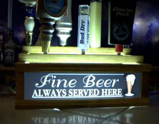 Fine Beer Served Here 7 tap handle lighted display  