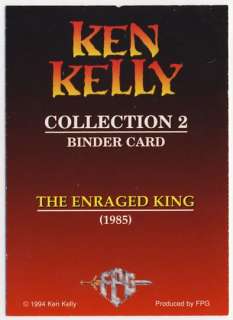   TRADING CARD BINDER WITH THE ENRAGED KING BINDER CARD  