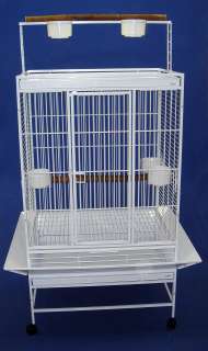 Parrot Bird Wrought Iron Cage 32x23x67   WI32WHT  