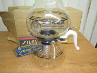 VINTAGE MID CENTURY SILEX DOUBLE GLASS BOWL COFFEE MAKER POT  