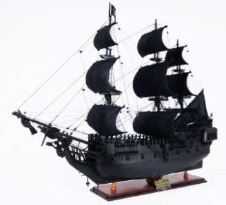 Black Pearl Caribbean Pirate Ship Wooden Model Boat 35 Sailboat 