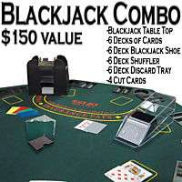 Blackjack Combo Pack Deluxe   Table top shuffler & more  