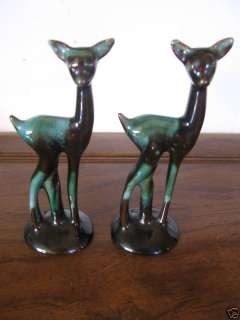 Pair of Blue Mountain Pottery Fawn Deer Figurines  